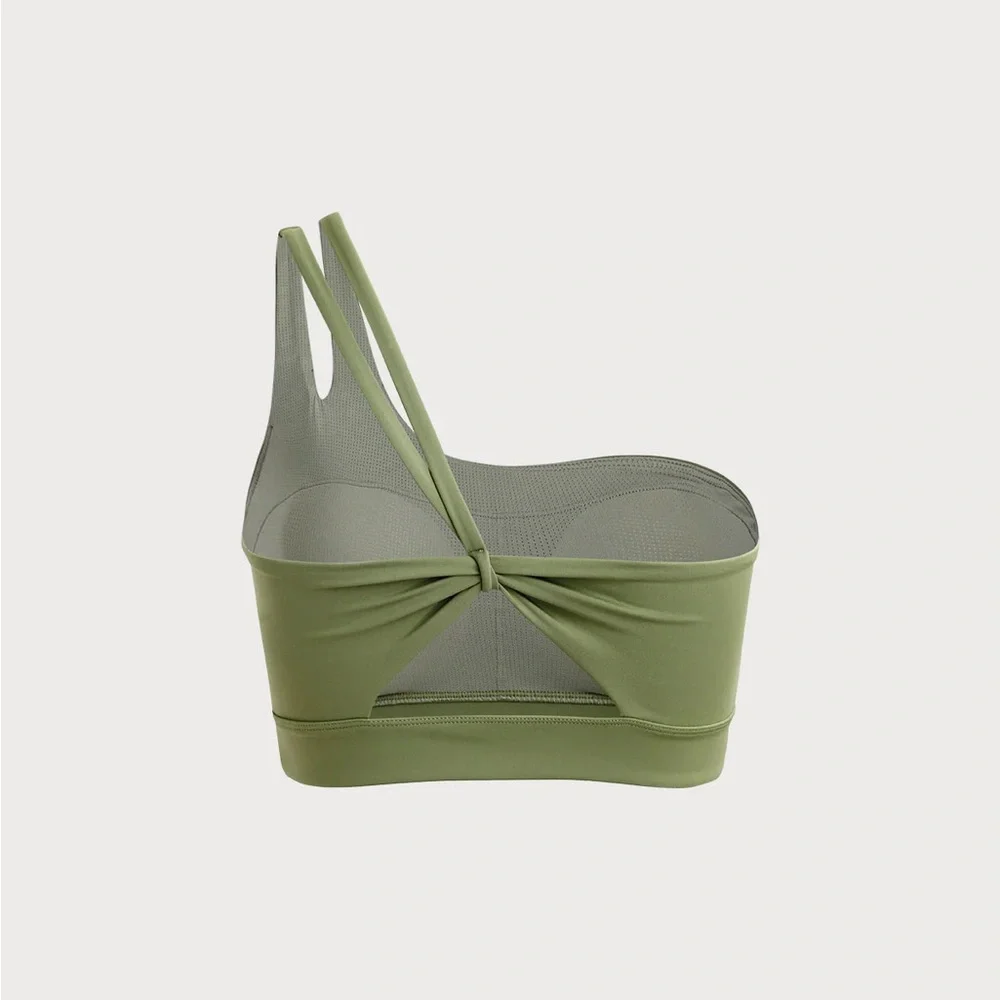 Berlook Activewear Green Ruched Cutout Sports Bra - Picture 7 of 9